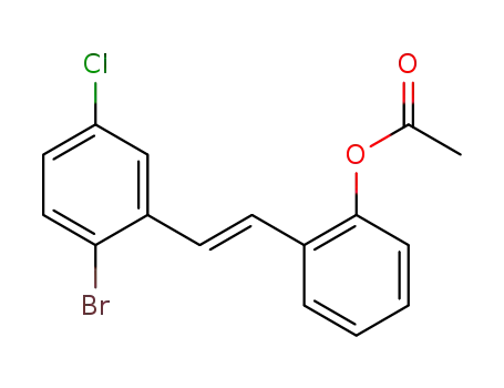 (E)-2-Acetoxy-2’-bromo-5’-chlorostilbene