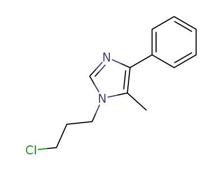 Molecular Structure of 141815-91-0 (1H-Imidazole, 1-(3-chloropropyl)-5-methyl-4-phenyl-)