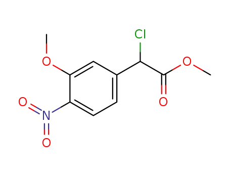 Molecular Structure of 151985-96-5 (methyl α-chloro-3-methoxy-4-nitrophenylacetate)