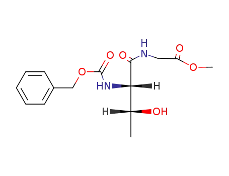 Molecular Structure of 1677-00-5 (Glycine, N-[N-[(phenylmethoxy)carbonyl]-L-threonyl]-, methyl ester)