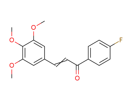 Molecular Structure of 105686-90-6 (1-(4-FLUOROPHENYL)-3-(3,4,5-TRIMETHOXYPHENYL)PROP-2-EN-1-ONE)