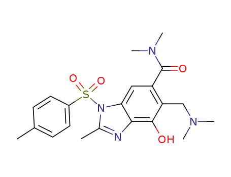 5-[(dimethylamino)methyl]-4-hydroxy-N,N,2-trimethyl-1-[(4-methylphenyl)sulfonyl]-1H-benzimidazole-6-carboxamide