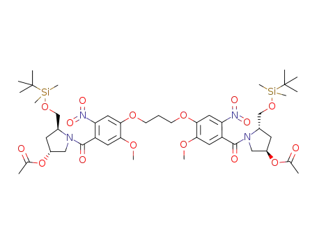 1,1'-[[(propane-1,3-diyl)dioxy]bis[(2S,4R)-(5-methoxy-2-nitro-1,4-phenylene)carbonyl]]bis[2-(tert-butyldimethylsilyloxymethyl)-4-oxyacetylpyrrolidine]