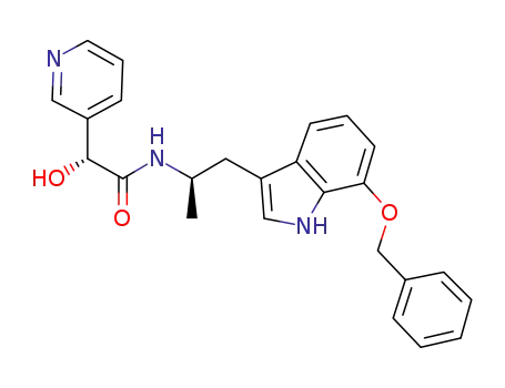 (2R)-N-((1R)-2-(7-(benzyloxy)-1H-indol-3-yl)-1-methylethyl)-2-hydroxy-2-pyridin-3-ylacetamide