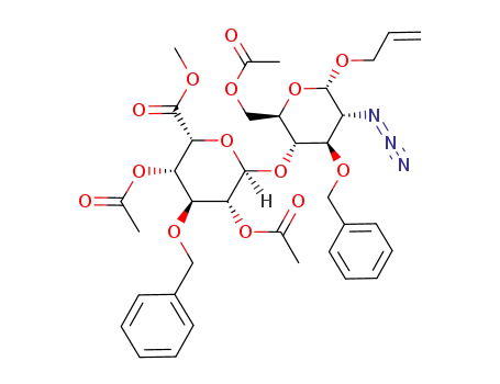 allyl (methyl 2,4-di-O-acetyl-3-O-benzyl-α-L-idopyranosyluronate)-(1->4)-O-6-O-acetyl-2-azido-3-O-benzyl-2-deoxy-α-D-glucopyranoside