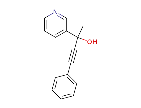 Molecular Structure of 55690-03-4 (rac-4-phenyl-2-pyridin-3-yl-but-3-yn-2-ol)