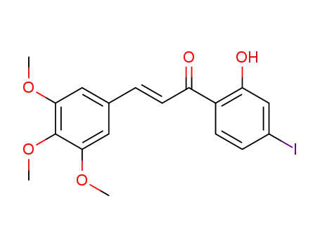 Molecular Structure of 649551-69-9 ((E)-1-(2-hydroxy-4-iodo-phenyl)-3-(3,4,5-trimethoxyphenyl)prop-2-en-1-one)