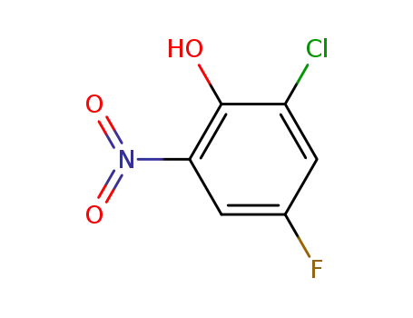 Molecular Structure of 58348-98-4 (2-chloro-4-fluoro-6-nitrophenol)
