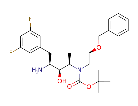 (2R,4R)-2-[(1S,2S)-2-amino-3-(3,5-difluorophenyl)-1-hydroxypropyl]-4-benzyloxypyrrolidine-1-carboxylic acid tert-butyl ester