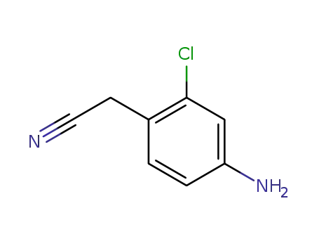 Molecular Structure of 180150-18-9 (2-(4-AMINO-2-CHLOROPHENYL)ACETONITRILE)