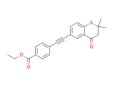 Benzoic acid,
4-[(3,4-dihydro-2,2-dimethyl-4-oxo-2H-1-benzothiopyran-6-yl)ethynyl]-,
ethyl ester