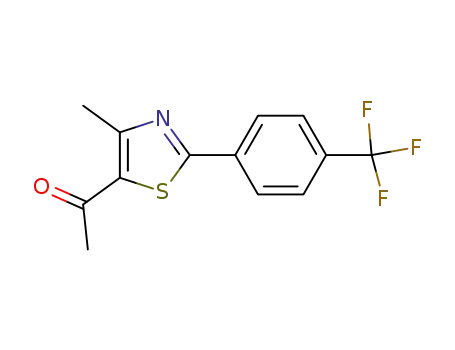 Molecular Structure of 447406-53-3 (1-[4-Methyl-2-(4-trifluoromethylphenyl)thiazol-5-yl]ethanone)