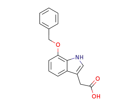Molecular Structure of 99102-25-7 ((7-BENZYLOXY-1H-INDOL-3-YL)-ACETIC ACID)