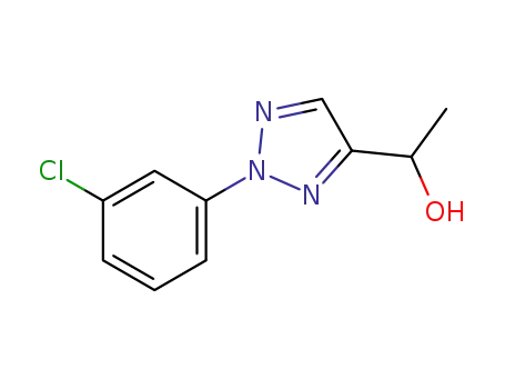 Molecular Structure of 863609-09-0 (1-[2-(3-chlorophenyl)-2H-1,2,3-triazol-4-yl]ethanol)