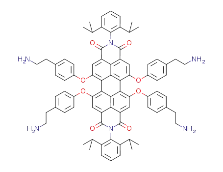 Molecular Structure of 347371-56-6 (N,N'-bis(2,6-diisopropylphenyl)-1,6,7,12-tetra[4-(2-aminoethyl)phenoxy]perylene-3,4,9,10-tetracarboxylic acid diimide)
