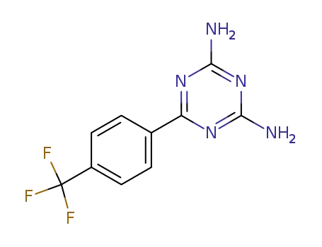 Molecular Structure of 186834-97-9 (2,4-DIAMINO-6-[4-(TRIFLUOROMETHYL)PHENYL]-1,3,5-TRIAZINE)