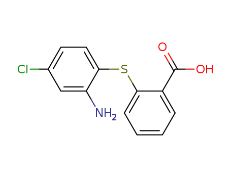 Molecular Structure of 167996-98-7 (2-(2-amino-4-chlorophenylthio)benzoic acid)