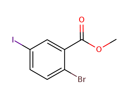 Molecular Structure of 717880-58-5 (2-Bromo-5-iodobenzoic acid methyl ester)