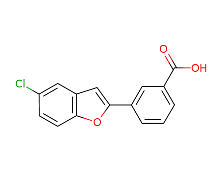 Molecular Structure of 835595-05-6 (Benzoic acid, 3-(5-chloro-2-benzofuranyl)-)