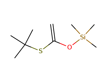 Molecular Structure of 63584-47-4 (Silane, [[1-[(1,1-dimethylethyl)thio]ethenyl]oxy]trimethyl-)