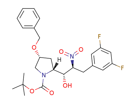 tert-butyl (2R,4R)-4-benzyloxy-2-[(1R,2S)-3-(3,5-difluorophenyl)-1-hydroxy-2-nitropropyl]pyrrolidine-1-carboxylate