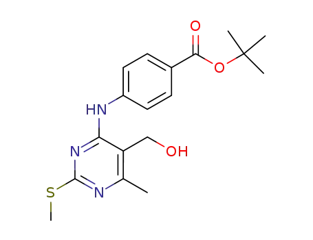 tert-butyl 4-{[5-(hydroxymethyl)-6-methyl-2-(methylsulfanyl)-4-pyrimidinyl]amino}benzoate