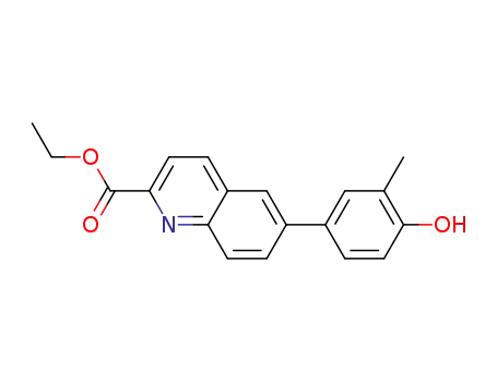 Molecular Structure of 1020575-47-6 (ethyl 6-(4-hydroxy-3-methylphenyl)-2-quinolinecarboxylate)