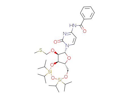 Cytidine,N-benzoyl-2'-O-[(methylthio)methyl]-3',5'-O-[1,1,3,3-tetrakis(1-methylethyl)-1,3-disiloxanediyl]-