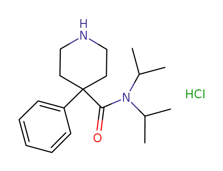 Molecular Structure of 674791-73-2 (4-Piperidinecarboxamide, N,N-bis(1-methylethyl)-4-phenyl-,
monohydrochloride)