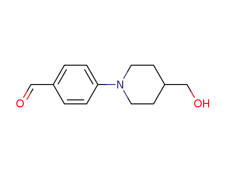 Molecular Structure of 683772-13-6 (4-[4-(Hydroxymethyl)piperidin-1-yl]benzaldehyde)