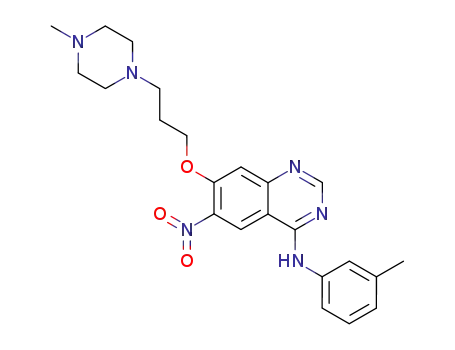 4-[N-(3-methylphenyl)amino]-7-[3-(4-methyl-1-piperazinyl)propoxy]-6-nitroquinazoline