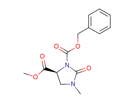 1,5-Imidazolidinedicarboxylic acid, 3-methyl-2-oxo-, 5-methyl
1-(phenylmethyl) ester, (S)-