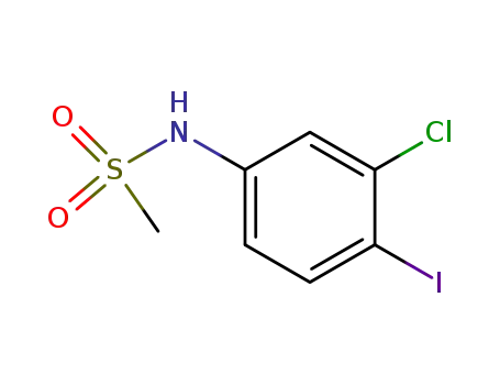 Molecular Structure of 143937-73-9 (Methanesulfonamide, N-(3-chloro-4-iodophenyl)-)