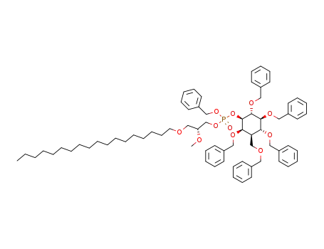 1D-2,4,5,6-O-benzyl-3-deoxy-3-(benzyloxymethyl)-myo-inositol 2-[benzyl (R)-2-O-methyl-3-O-octadecyl phosphate]