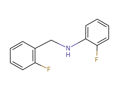 Molecular Structure of 862604-22-6 (2-Fluoro-N-(2-fluorobenzyl)aniline, 97%)
