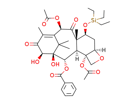 Molecular Structure of 370110-84-2 (14β-Hydroxy-7-O-(triethylsilyl)-13-oxo Baccatin III)