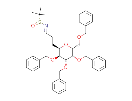 (R,E)-2-methyl-N-(3-((2R,3S,4R,5S,6R)-3,4,5-tris(benzyloxy)-6-(benzyloxymethyl)tetrahydro-2H-pyran-2-yl)propylidene)propane-2-sulfinamide