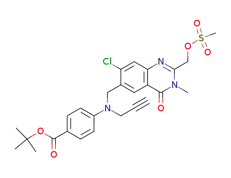 tert-butyl 4-[N-[7-chloro-2-methanesulfonyloxymethyl-3-methyl-4-oxo-3,4-dihydroquinazolin-6-ylmethyl]-N-(prop-2-ynyl)amino]benzoate