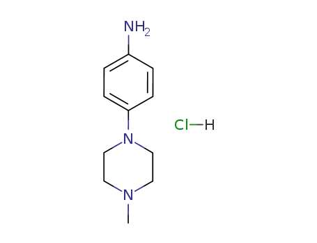 Molecular Structure of 194799-59-2 (Benzenamine, 4-(4-methyl-1-piperazinyl)-, monohydrochloride)