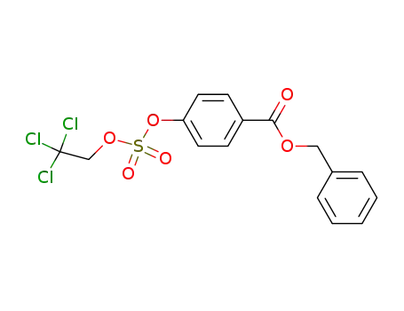 Molecular Structure of 653605-32-4 (Benzoic acid, 4-[[(2,2,2-trichloroethoxy)sulfonyl]oxy]-, phenylmethyl ester)