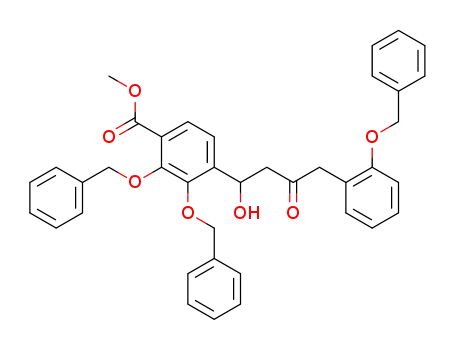 2,3-bis-benzyloxy-4-[4-(2-benzyloxy-phenyl)-1-hydroxy-3-oxo-butyl]-benzoic acid methyl ester