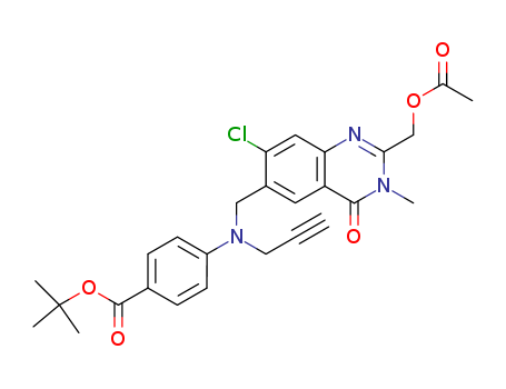 tert-butyl 4-(((2-(acetoxyMethyl)-7-chloro-3-Methyl-4-oxo-3,4-dihydroquinazolin-6-yl)Methyl)(prop-2-ynyl)aMino)benzoate