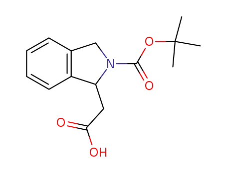 Molecular Structure of 444583-13-5 (2-(2-(tert-Butoxycarbonyl)isoindolin-1-yl)acetic acid)