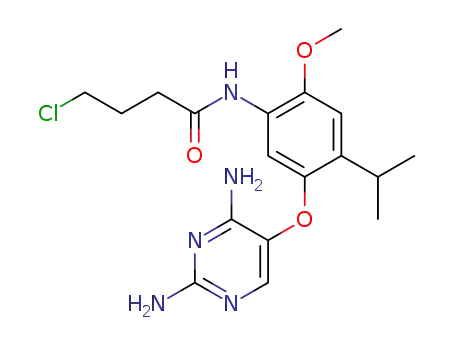 Molecular Structure of 865305-40-4 (4-chloro-N-[5-(2,4-diamino-pyrimidin-5-yloxy)-4-isopropyl-2-methoxy-phenyl]butyramide)