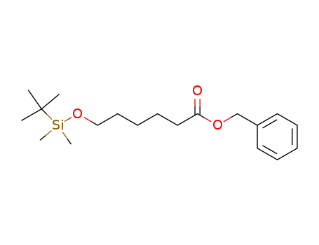 Molecular Structure of 125878-05-9 (6-(tert-butyldimethyl)siloxyhexanoic benzyl ester)