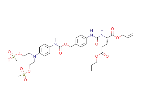 diallyl 4-{N-[4'-bis(2''-mesyloxyethyl)aminophenyl]-N-methylcarbamoyloxymethyl}phenylcarbamoyl-L-glutamate