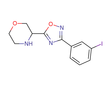 Molecular Structure of 863647-27-2 (3-[3-(3-iodophenyl)-1,2,4-oxadiazol-5-yl]morpholine)