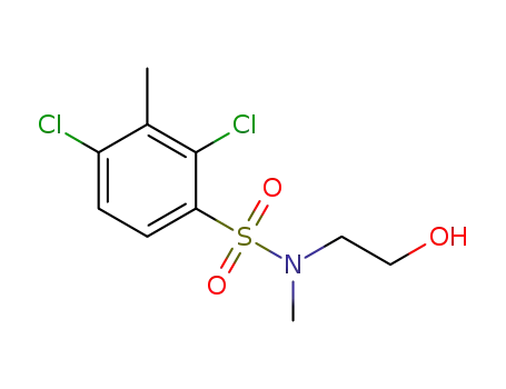 Molecular Structure of 633698-24-5 (Benzenesulfonamide, 2,4-dichloro-N-(2-hydroxyethyl)-N,3-dimethyl-)