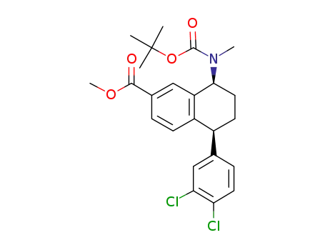 Cis-(1S)-N-methyl-N-tert-butoxycarbonyl-7-(methoxycarbonyl)-4-(3,4-dichlorophenyl)-1,2,3,4-tetrahydro-1-naphthalenamine