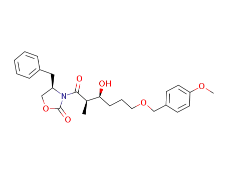 2-Oxazolidinone,
3-[(2R,3S)-3-hydroxy-6-[(4-methoxyphenyl)methoxy]-2-methyl-1-oxohex
yl]-4-(phenylmethyl)-, (4R)-
